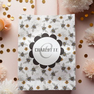 Trendy Black Buzzing Honeybee für Frühjahr und Som Mittlere Geschenktüte