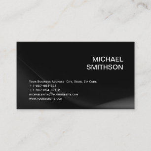 Trendy Black Consultant Business Card Visitenkarte