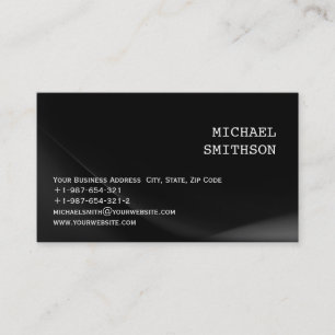 Trendy Black Consultant Business Card Visitenkarte