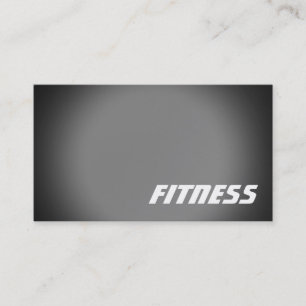 Trendy Black Gray Fitness Sport Business Card Visitenkarte