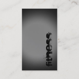 Trendy Black Gray Fitness Sport Business Card Visitenkarte