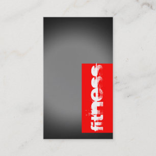 Trendy Black Grey Red Fitness Carte de visite spor
