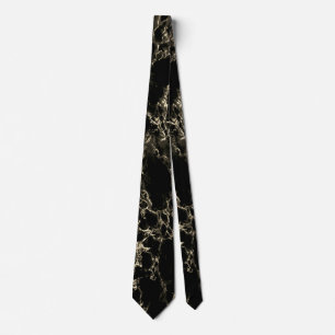 Trendy Black Marble Stone - Gold und Schwarz Krawatte