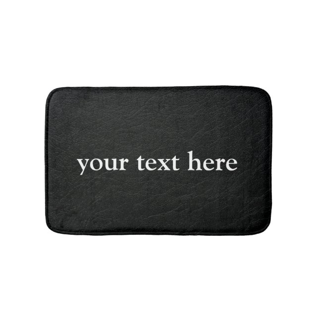 Trendy Black Mit Monogramm Stylish Badematte (Vorderseite)