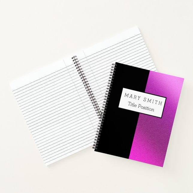 Trendy Black Pink Notizbuch (Innenseite)