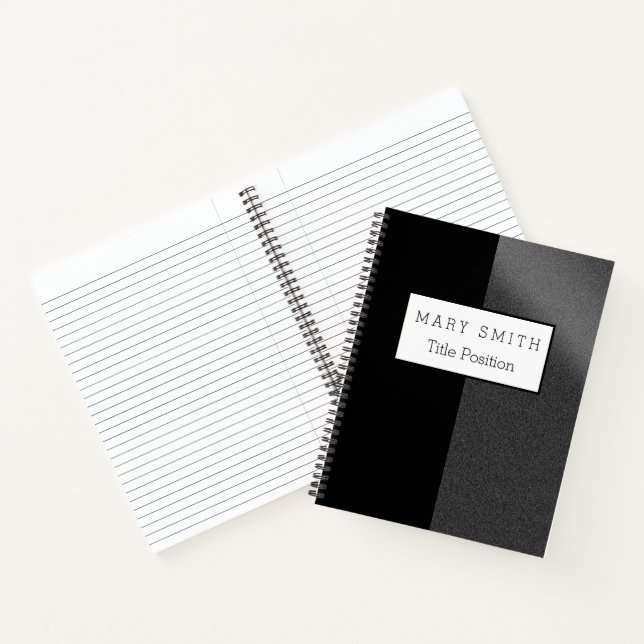 Trendy Black Silver Notizbuch (Innenseite)