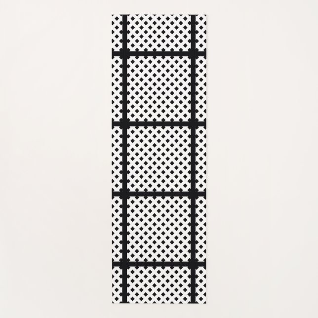 TRENDY BLACK SQUARE YOGAMATTE (Vorderseite)