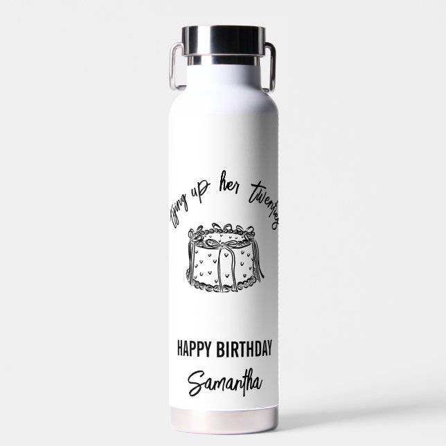 Trendy Black verbindet ihre Zwanziger 30. Geburtst Trinkflasche (Vorne)