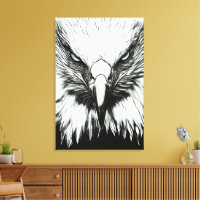 Trendy Black & White Eagle