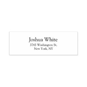 Trendy Black & White Schlicht Elegant Legible Permastempel