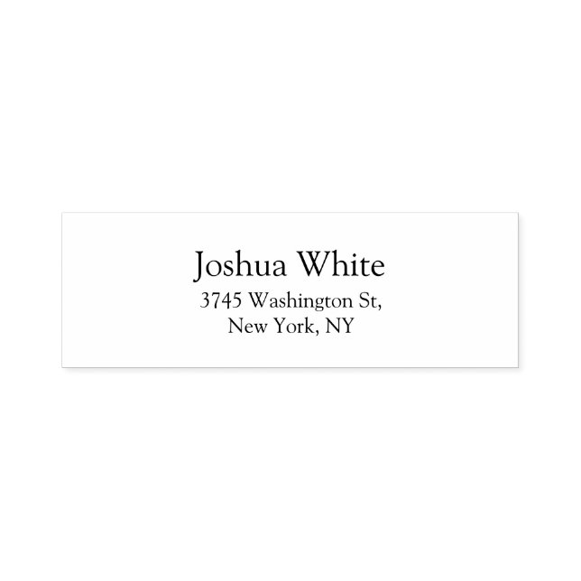 Trendy Black & White Schlicht Elegant Legible Permastempel (Design)