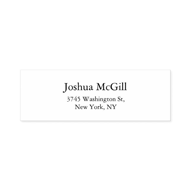 Trendy Black & White Schlicht Elegant Stilvoll Permastempel (Design)