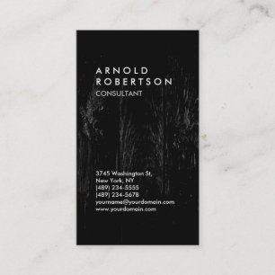 Trendy Black Wood Effect Moderne Visitenkarte