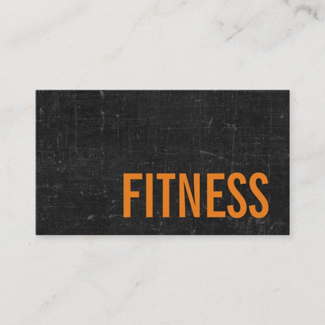 Trendy Blackboard Personal Fitness Trainer Sports Visitenkarte (Vorderseite)