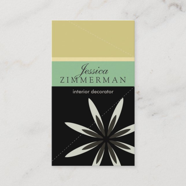 Trendy Bliss Oasis Business Card Visitenkarte (Vorderseite)