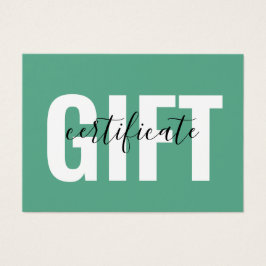 Trendy Block Color Business-Geschenkgutschein