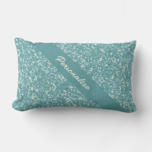 Trendy Blue Glitzer Personalisiert Stylish Chic Lendenkissen
