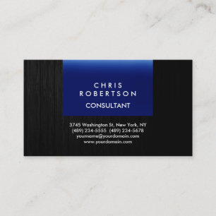 Trendy Blue Gray Wood Pattern Business Card Visitenkarte