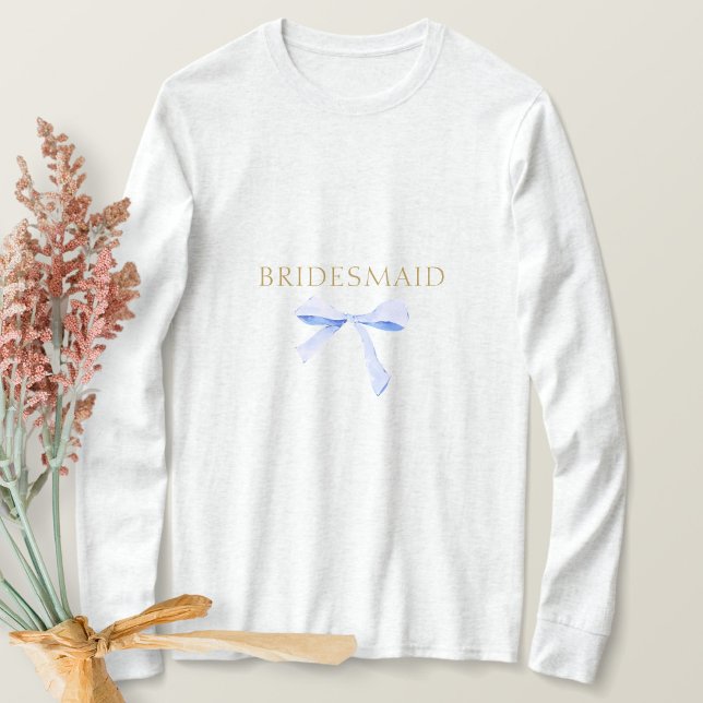 Trendy Blue Ribbon Wedding T-Shirt (Von Creator hochgeladen)