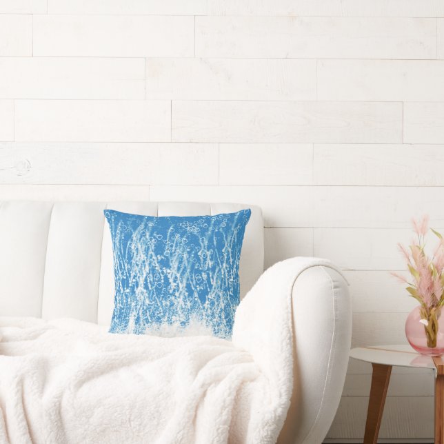 Trendy Blue Splash Throw Kissen (Liege)