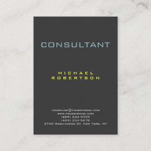 Trendy Blue Yellow Grey Chubby Business Card Visitenkarte