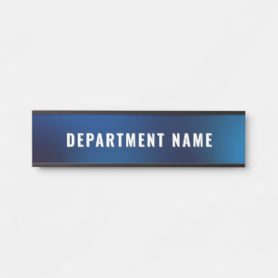 Trendy BlueModern Simple Department Name Türsigne Türschild