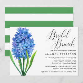 Trendy Blume Blue Hydrangea Hochzeit Bridal Brunch Einladung