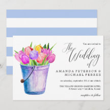 Trendy Blume Eimer von Tulpen Hochzeit