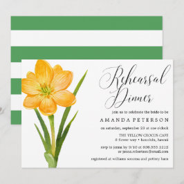 Trendy Blume YELLOW CROCUS Probe Dinner Einladung