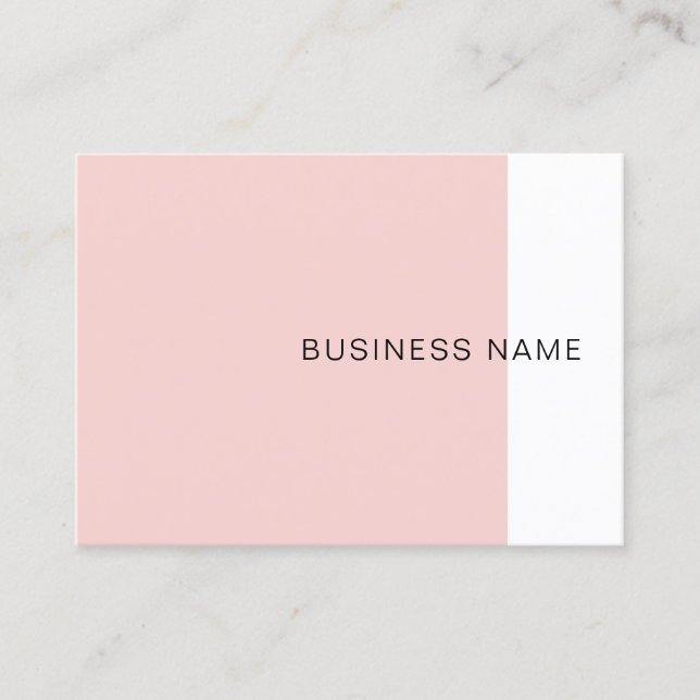 Trendy Blush Pink Elegante Unternehmen Moderne, ei Visitenkarte (Vorderseite)