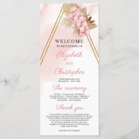 Trendy Blush Pink Orchid Driving Palm Gold Arch