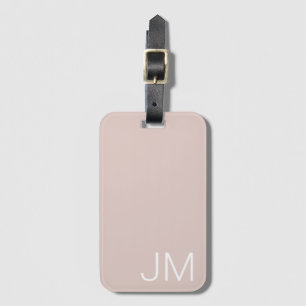 Trendy Blush Pink Oversified Mit Monogramm Initial Gepäckanhänger