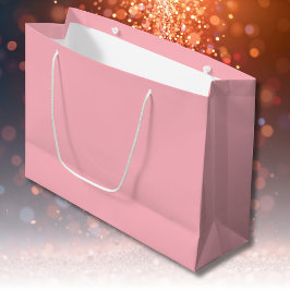 Trendy Blush Pink Solid Color | Klassisches Elegan Große Geschenktüte