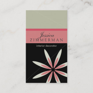 Trendy Blushing Pink Business Card Visitenkarte