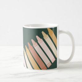 Trendy Boho Colors Crayon Teachname Kaffeetasse