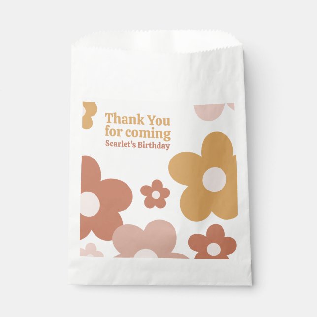 Trendy Boho Daisies Geschenktütchen (Vorderseite)