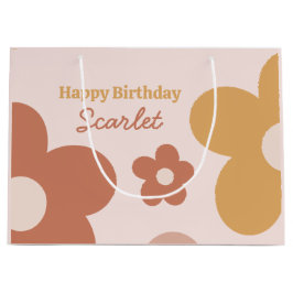 Trendy Boho Daisies Große Geschenktüte