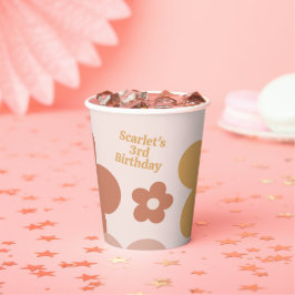 Trendy Boho Daisies Pappbecher