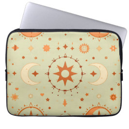 Trendy Boho Laptop Sleeve | Spirituelle Sonne & Mo