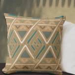 Trendy Boho Mud Cloth Pattern Mustard Kissen<br><div class="desc">Moderne Wohngestaltung mit ethnischen Motiven. Trendy böhmische Innenausdruck. Zig zag Pfeil Design.</div>