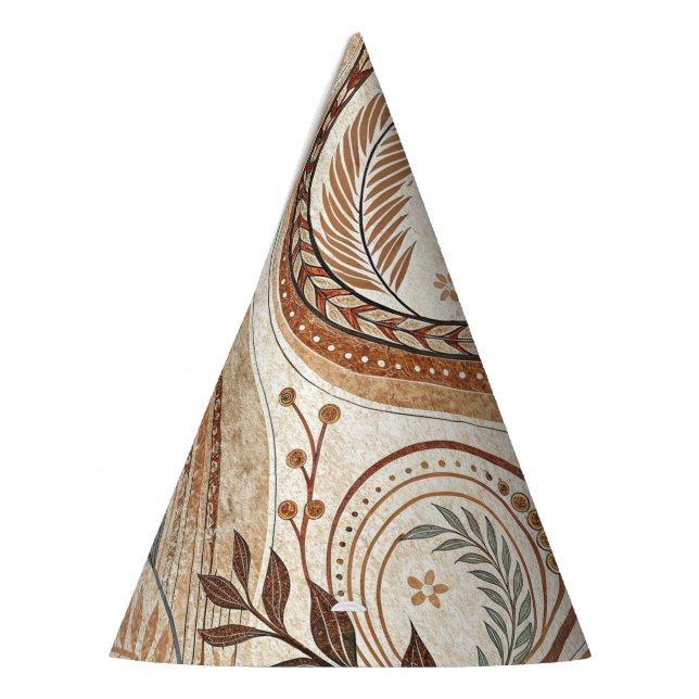 Trendy Boho Pattern Paper Party Hat Partyhütchen (Links)