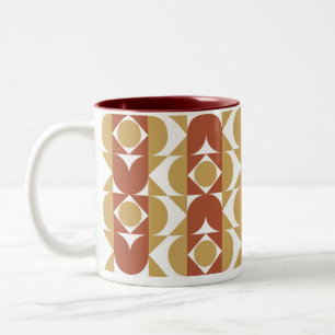 trendy boho Stil bunt geometrisch Muster Zweifarbige Tasse