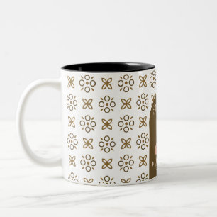 trendy boho Stil bunt geometrisch Muster Zweifarbige Tasse