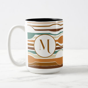 trendy boho Stil bunt geometrisch Muster Zweifarbige Tasse