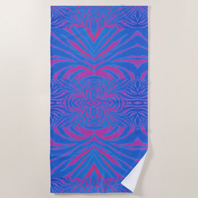 Trendy Boho Tiger Strip Handtuch (Vorderseite)