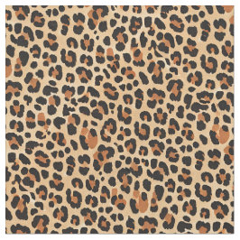 Trendy Bold Brown und Beige Leopard Print Pattern Stoff
