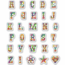 Trendy Bold Letters | Monogram Alphabet Stickers Aufkleber