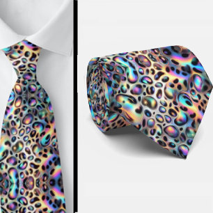 Trendy & Bold Opal-Leoparden-Druck-Halstuch Krawatte