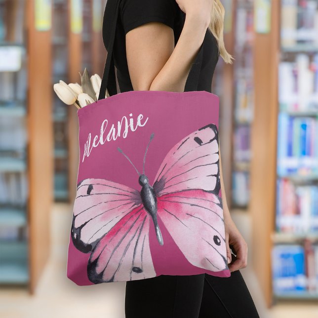 Trendy Bold Pink Butterfly Tasche (Von Creator hochgeladen)