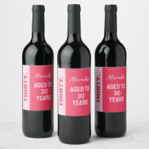 Trendy Bold Pink und Red Girly 30. Geburtstag